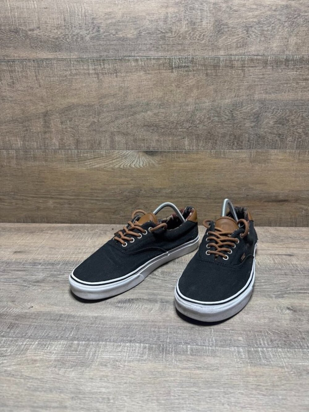 Vans Era 59 Black /Geo Weave Black Canvas Sneakers Men's Size 10.5